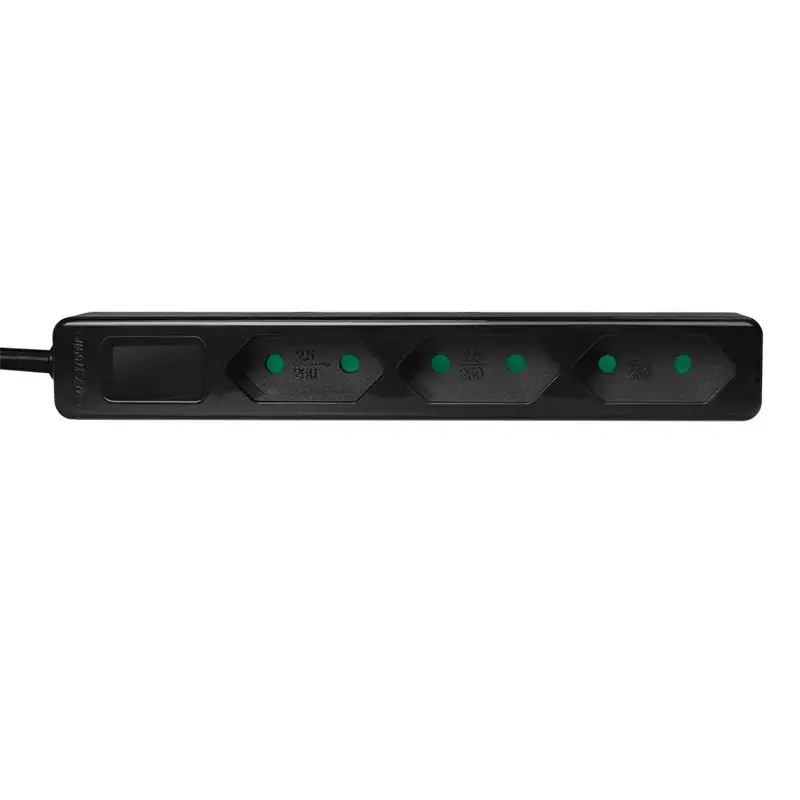 Extensão elétrica LogiLink LPS229B 1,5 m 3 tomadas AC para interiores Preto