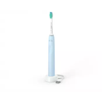 Escova de dentes elétrica sónica Philips HX3651/12 — modo suave, bateria de iões de lítio integrada, 1 cabeça de escova, branco/azul