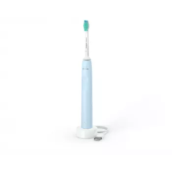 Escova de dentes elétrica sónica Philips HX3651/12 — modo suave, bateria de iões de lítio integrada, 1 cabeça de escova, branco/azul