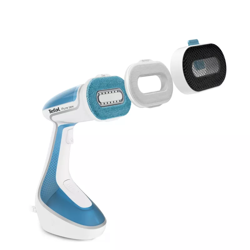 Alisador a vapor de mão Tefal Pure Tex DT9530G0 1700 W, depósito de água 0,2 L, base de cerâmica, vapor 30 g/min, golpe de vapor 90 g/min