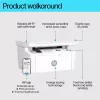 Impressora laser multifunções HP LaserJet MFP M140w — Mono, 20 ppm, 600×600 DPI, A4, Wi‑Fi, Ethernet, Branco