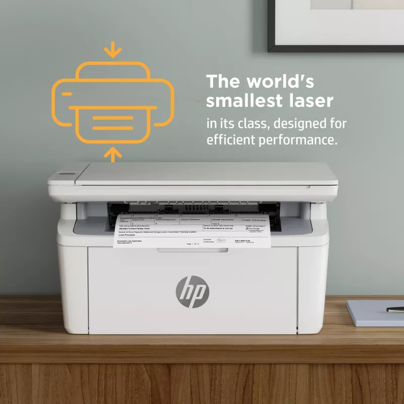 Impressora laser multifunções HP LaserJet MFP M140w — Mono, 20 ppm, 600×600 DPI, A4, Wi‑Fi, Ethernet, Branco
