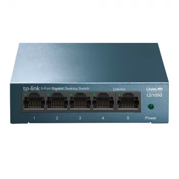 Switch de rede de secretária TP-Link 5 portas 10/100/1000Mbps