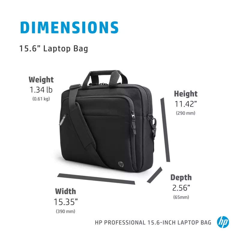 Mala para portátil HP Professional 15,6 polegadas Maleta Monocromática
