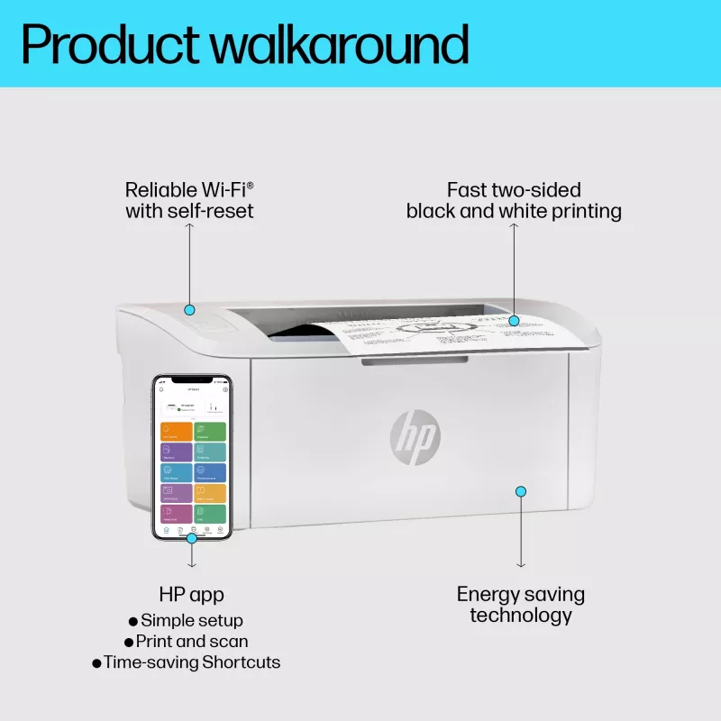 Impressora HP LaserJet M110w, Laser, 600 x 600 DPI, A4, 20 ppm, Com capacidade de rede, Branco