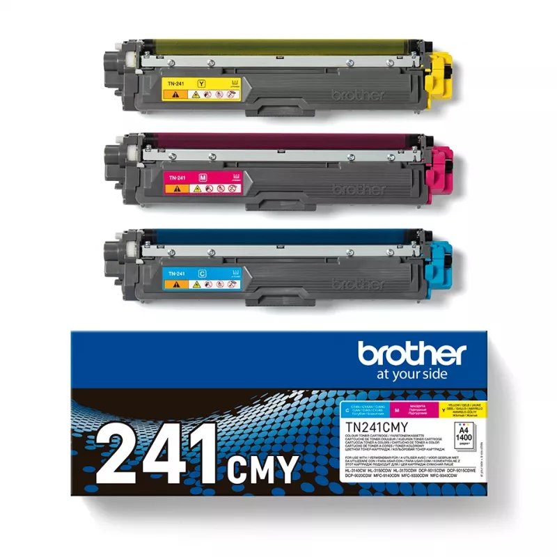 Multipack de toner Brother TN241CMY 2200 páginas Ciano Magenta Amarelo