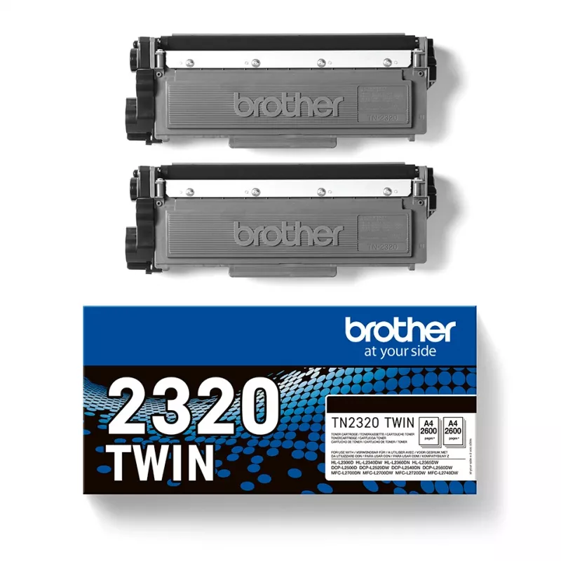 Tinteiro Brother TN-2320TWIN 2600 páginas Preto