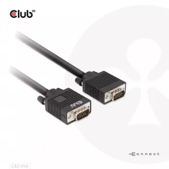 Cabo VGA bidirecional M/M 10m/32,8ft CLUB3D CAC-1710