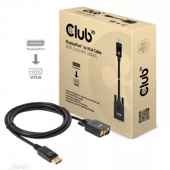 Cabo DisplayPort para VGA M/M CLUB3D CAC-1012 2m