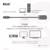 Cabo DisplayPort para VGA M/M CLUB3D CAC-1012 2m