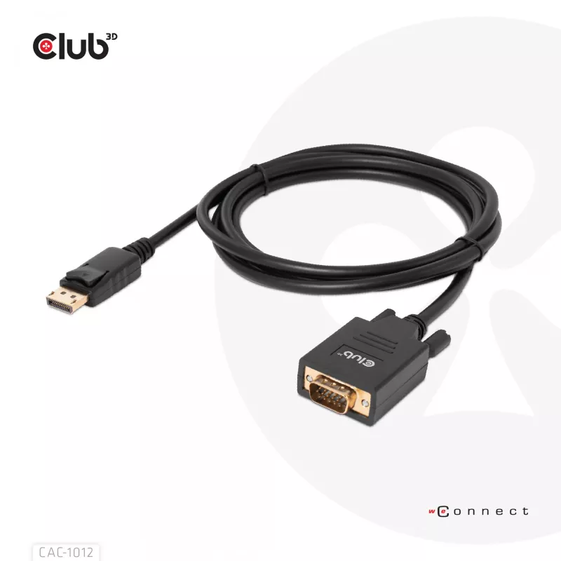 Cabo DisplayPort para VGA M/M CLUB3D CAC-1012 2m