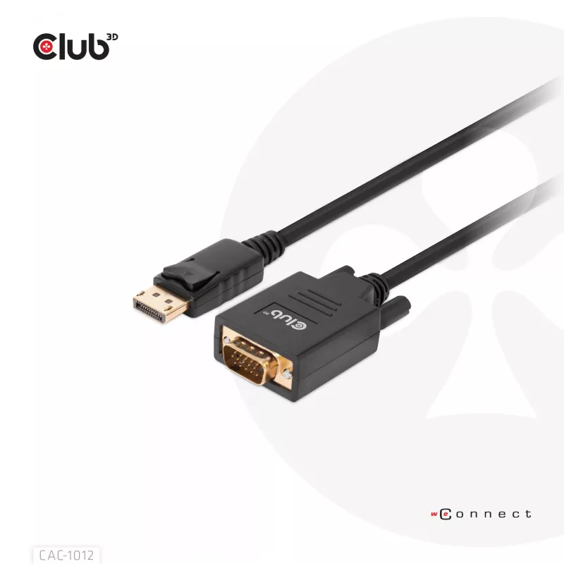 Cabo DisplayPort para VGA M/M CLUB3D CAC-1012 2m