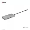 Hub USB Gen1 Type-C 9 em 1 CLUB3D com HDMI, VGA, 2x USB Gen1 Type-A, RJ45, slots para cartões SD/Micro SD e conector fêmea USB Gen1 Type-C