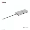 Hub USB Gen1 Type-C 9 em 1 CLUB3D com HDMI, VGA, 2x USB Gen1 Type-A, RJ45, slots para cartões SD/Micro SD e conector fêmea USB Gen1 Type-C