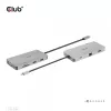 Hub USB Gen1 Type-C 9 em 1 CLUB3D com HDMI, VGA, 2x USB Gen1 Type-A, RJ45, slots para cartões SD/Micro SD e conector fêmea USB Gen1 Type-C