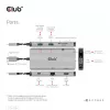 Hub USB Gen1 Type-C 9 em 1 CLUB3D com HDMI, VGA, 2x USB Gen1 Type-A, RJ45, slots para cartões SD/Micro SD e conector fêmea USB Gen1 Type-C
