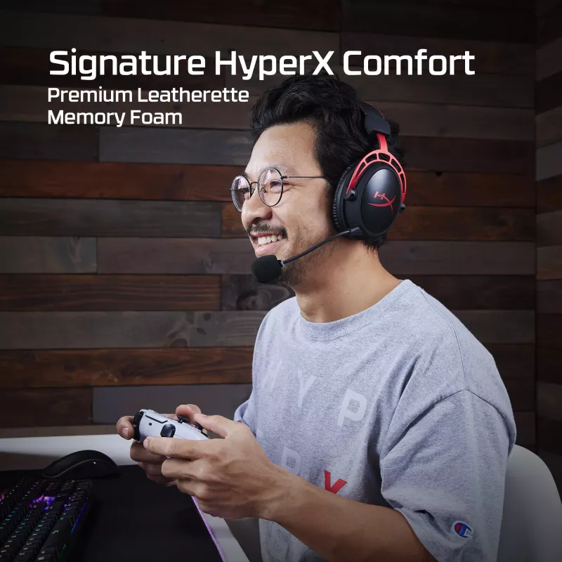 Headset de gaming HyperX Cloud Alpha (preto-vermelho)
