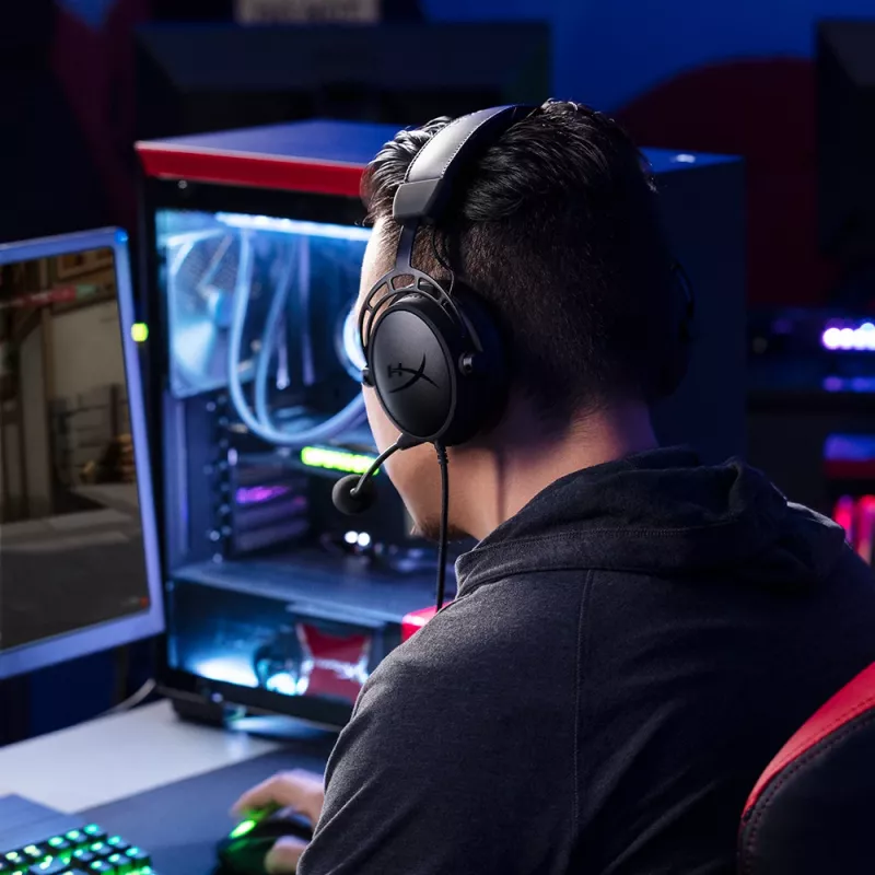 Headset de gaming HyperX Cloud Alpha (preto-vermelho)