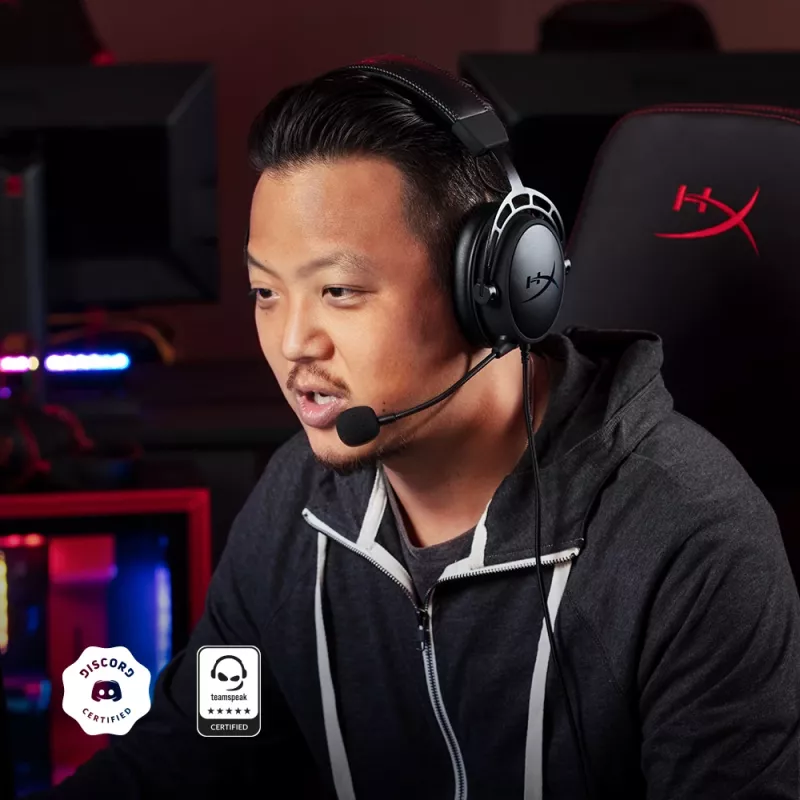 Headset de gaming HyperX Cloud Alpha (preto-vermelho)