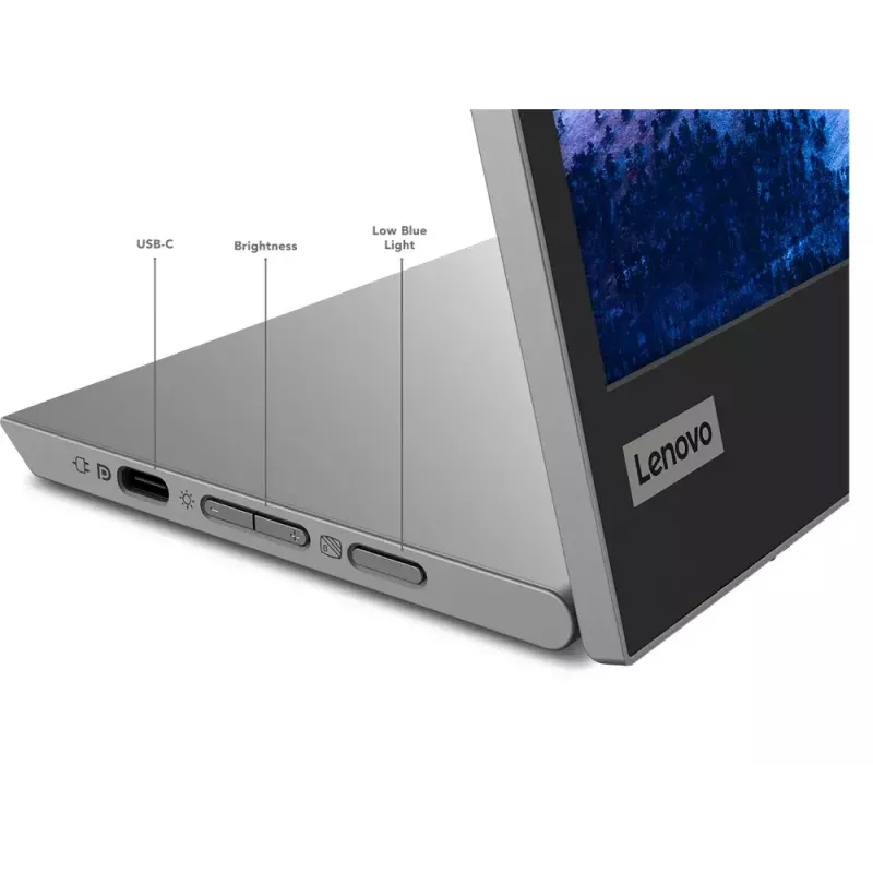 Monitor Lenovo L15 15,6 polegadas LED IPS Full HD 1920×1080, 60 Hz, 14 ms, 250 cd/m², USB-C PD 65 W, VESA, altura ajustável