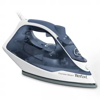 Ferro de engomar a seco e a vapor Tefal Express Steam FV2837 com base Cerilium 2400 W azul, cinzento, branco