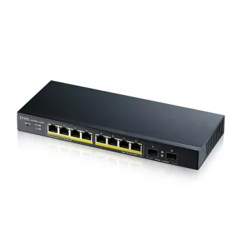 Zyxel GS1900-10HP Managed L2 Gigabit Ethernet (10/100/1000) Power over Ethernet (PoE) preto