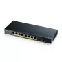 Zyxel GS1900-10HP Managed L2 Gigabit Ethernet (10/100/1000) Power over Ethernet (PoE) preto