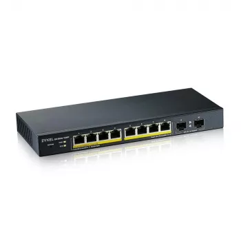 Zyxel GS1900-10HP Managed L2 Gigabit Ethernet (10/100/1000) Power over Ethernet (PoE) preto