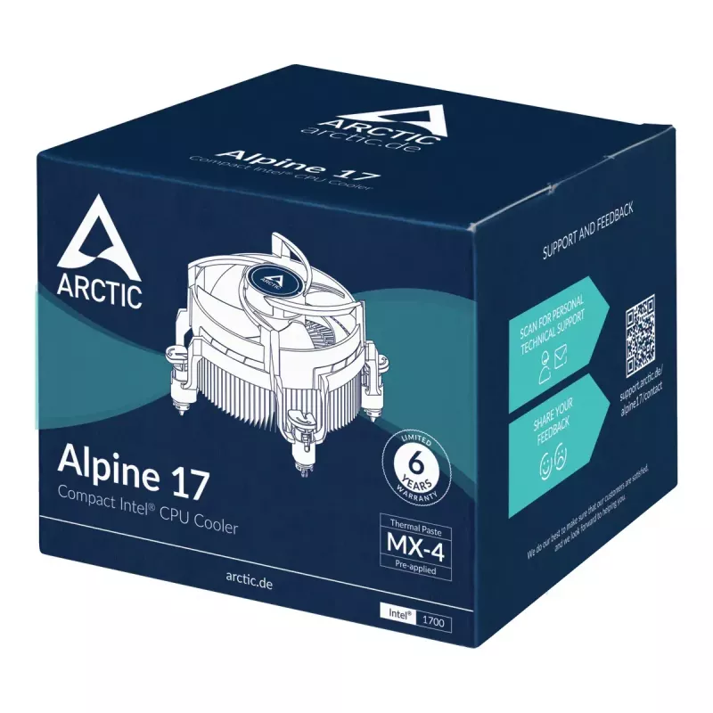 Arrefecedor de CPU ARCTIC Alpine 17 Compact Intel
