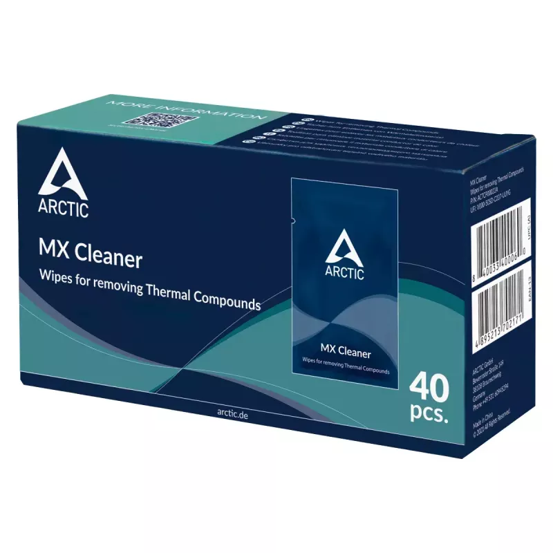 ARCTIC MX Cleaner - toalhetes para remover pasta térmica (40 unid.)