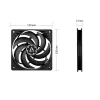 ARCTIC P12 Slim PWM PST ventoinha de caixa 120 mm, pack de 3, preta