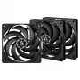 ARCTIC P12 Slim PWM PST ventoinha de caixa 120 mm, pack de 3, preta