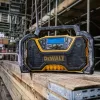 Rádio portátil DeWALT DCR029-QW DAB FM, alimentação por rede/CC, Bluetooth, função de carregamento USB, ecrã, preto/amarelo