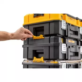 Organizador de ferramentas DeWalt DWST82968-1, policarbonato, 7,8 l, com fecho, à prova de água, preto