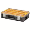 Organizador DeWALT DWST82968-1 TSTAK, impermeável e resistente ao pó, 400×332×119 mm, preto/laranja