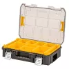 Organizador DeWALT DWST82968-1 TSTAK, impermeável e resistente ao pó, 400×332×119 mm, preto/laranja