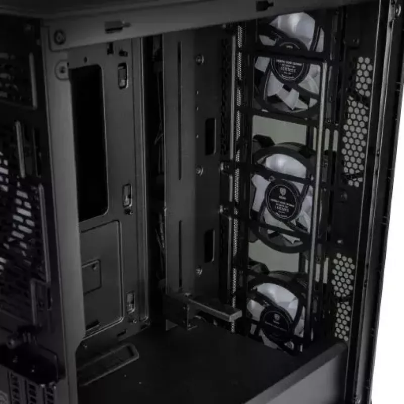 Caixa de PC Kolink Observatory Z Midi Tower — suporte ATX, 3x120 mm à frente, 1x120 mm atrás, 245×465×495 mm, preta