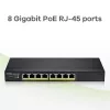 Zyxel GS1915-8EP Managed L2 Gigabit Ethernet (10/100/1000) Power over Ethernet (PoE) preto