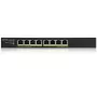 Zyxel GS1915-8EP Managed L2 Gigabit Ethernet (10/100/1000) Power over Ethernet (PoE) preto