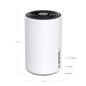 Router TP-LINK AXE5400 Mesh Wi-Fi 6E — Tri-Band 2,4/5/6 GHz, cobertura até 670 m², 3× LAN, 4 antenas internas