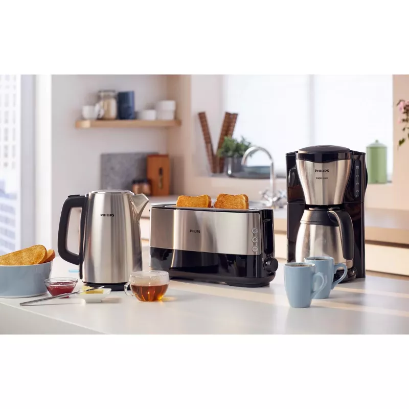 Máquina de café de filtro Philips HD7548/20 Café Gaia, 1,2 l, 15 chávenas, 1000 W, preta/metal