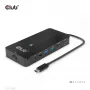 Hub CLUB3D Type-C 7-em-1 com 2x HDMI, 2x USB Gen1 Type-A, 1x RJ45, 1x áudio 3,5 mm, 1x conector fêmea USB Gen1 Type-C 100W