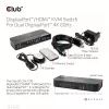 KVM Switch CLUB3D DisplayPort/HDMI para Dual DisplayPort 4K 60Hz
