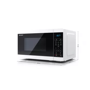 Micro-ondas Sharp YC-MS02E-W preto, branco micro-ondas solo de bancada 20 L 800 W