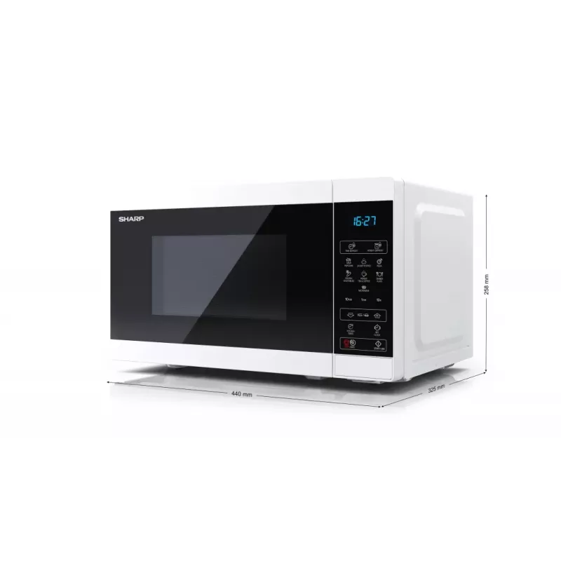 Micro-ondas Sharp YC-MS02E-W preto, branco micro-ondas solo de bancada 20 L 800 W