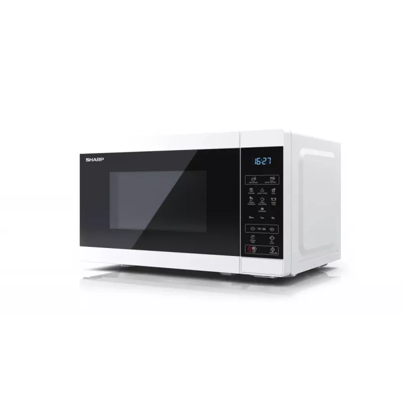 Micro-ondas Sharp YC-MS02E-W preto, branco micro-ondas solo de bancada 20 L 800 W
