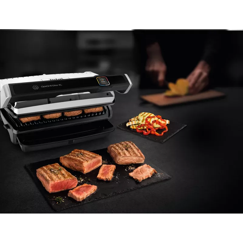 Grelhador de contacto Tefal OptiGrill Elite XL GC760D aço inoxidável 2200W