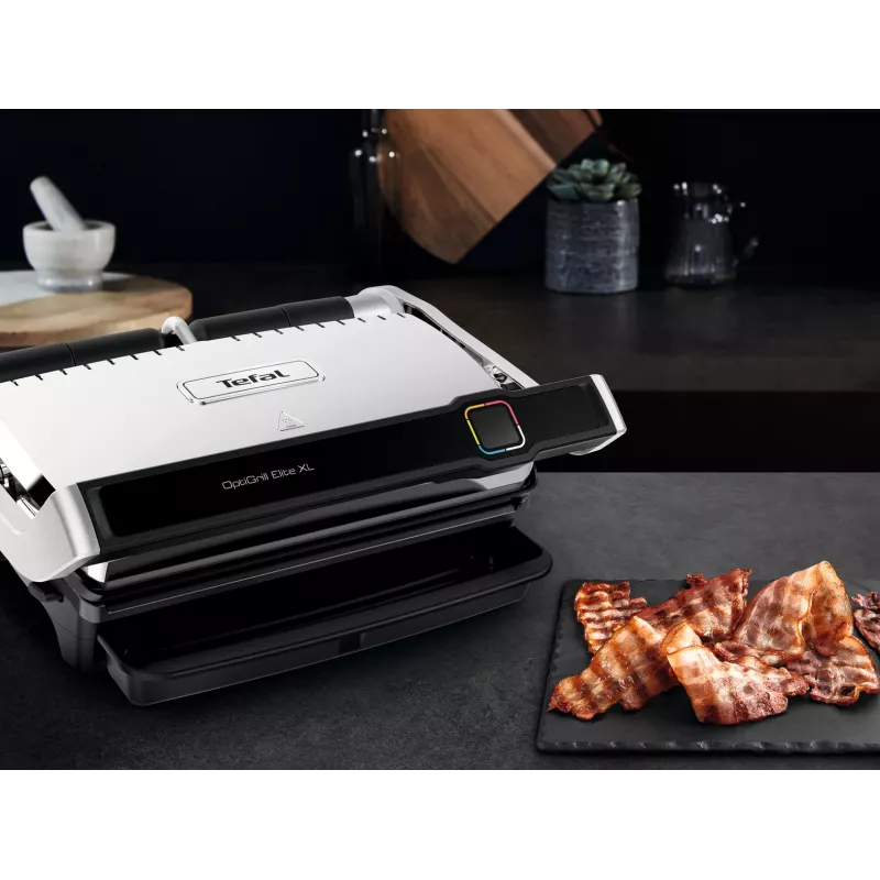 Grelhador de contacto Tefal OptiGrill Elite XL GC760D aço inoxidável 2200W