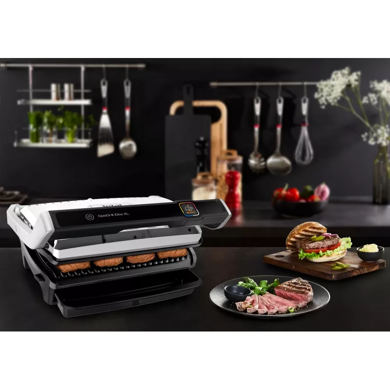 Grelhador de contacto Tefal OptiGrill Elite XL GC760D aço inoxidável 2200W