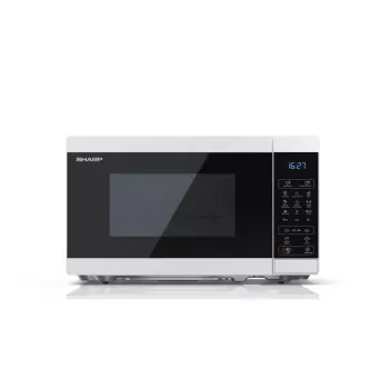 Micro-ondas Sharp YC-MG02E-W azul, branco de bancada 20 L 800 W